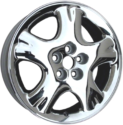 Chrysler PT Cruiser 2001-2002 chrome 16x6 aluminum wheels or rims. Hollander part number ALY2160U85, OEM part number Not Yet Known.